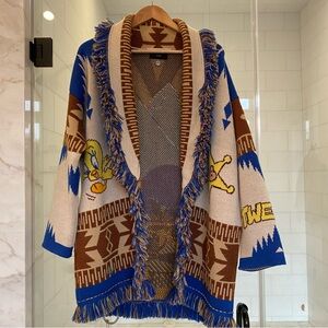 ALANUI ALANUI Icon Tweety Beige Wool Cardigan